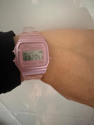 Reloj Casio F-91W Rosa