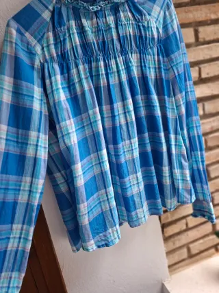 Blusa cuadros Benetton