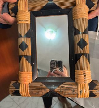 Specchio piccolo in bambù