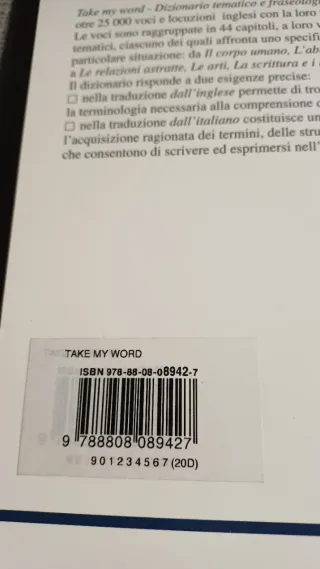 Take my word. Dizionario tematico e fraseologic...