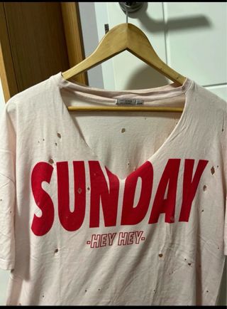 Camiseta rosa Y2K oversize