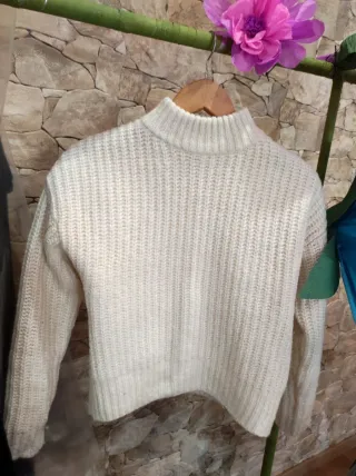 Jersey H&M Lana Blanco Roto