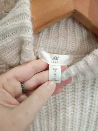 Jersey H&M Lana Blanco Roto