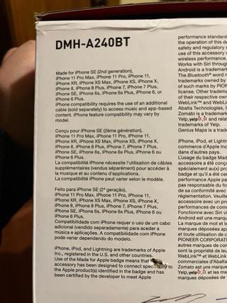 Rádio Pionner tátil com Bluetooth usb , e CarPlay