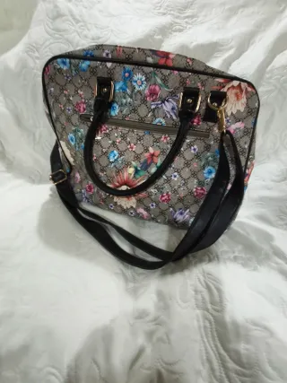 Bolso Cartera Portátil Documentos Flores