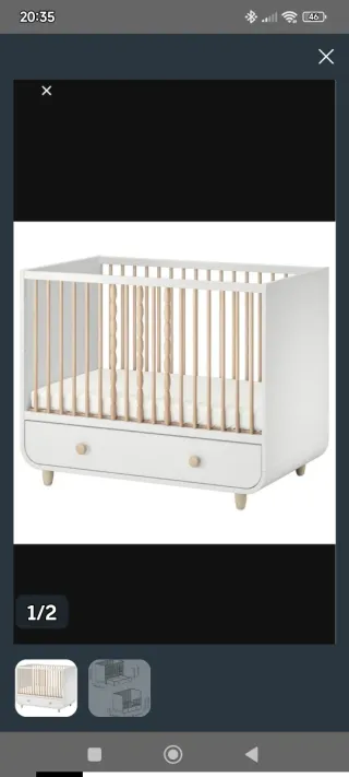 Cuna IKEA MYLLRA blanca