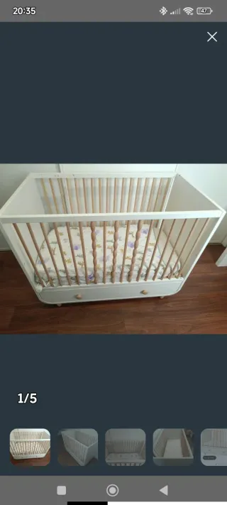 Cuna IKEA MYLLRA blanca