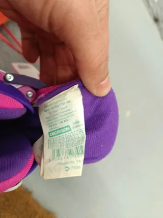 Patines en línea rosas y morados para niña