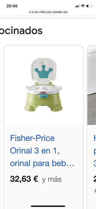 Orinal infantil con sonido WC niños marca Fisher