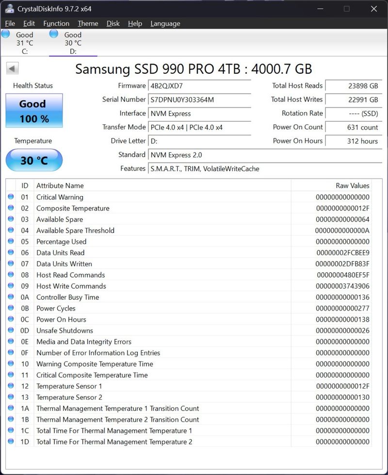 Samsung 990 PRO 4TB SSD PCIe 4 NVMe M.2 afbeelding 2
