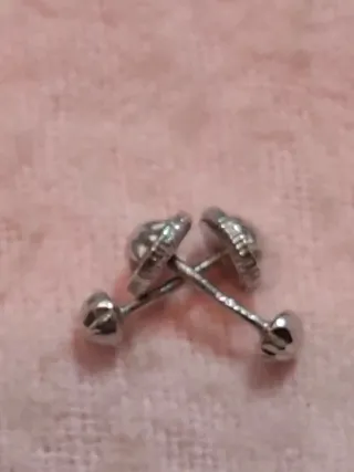 Pendientes oro blanco