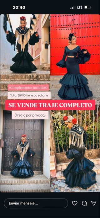 Traje de flamenca negro