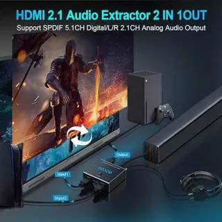 Ezcoo Extrator Áudio HDMI 4K 120Hz
