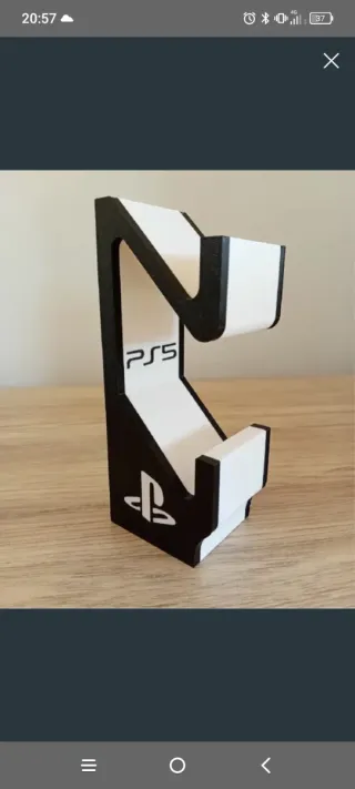 Soporte Mando PS5 Negro y Blanco