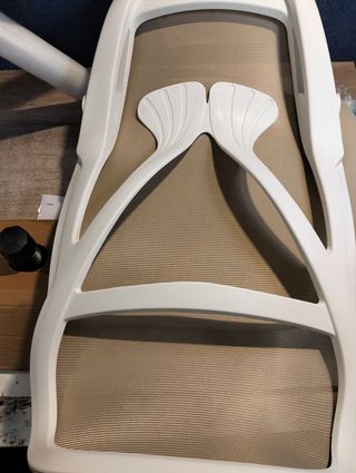 SONGMICS Silla de Oficina, Silla de Escritorio Beige Capuchino