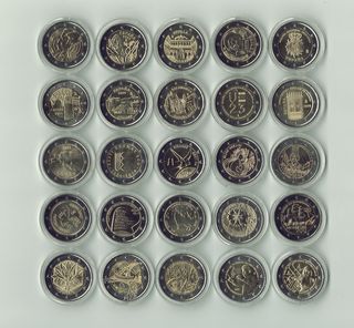 Lote 50 Monedas 2 Euros Sin Circular