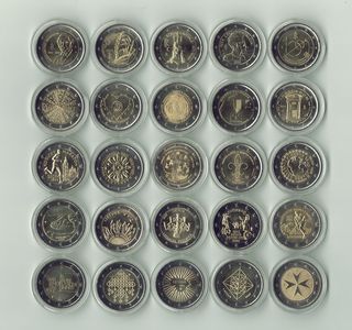 Lote 50 Monedas 2 Euros Sin Circular