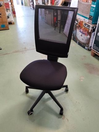 HERGO Silla de Oficina SIN BRAZOS, Respaldo Ajustable en Malla