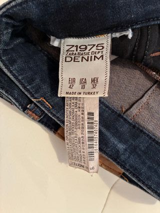 Jeans Zara Basic Denim Tiro Normal