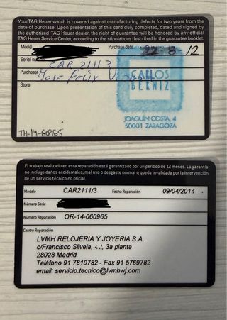 Reloj Tag Heuer Carrera 1887 Cronógrafo