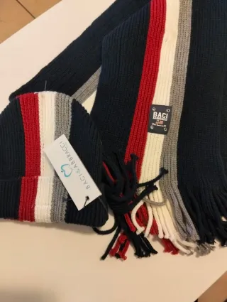 Set Sciarpa e Cappello Baci & Abbracci Righe