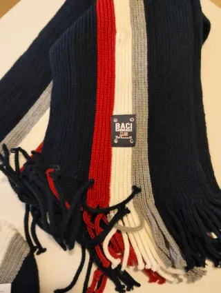 Set Sciarpa e Cappello Baci & Abbracci Righe