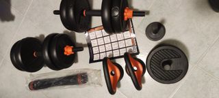 Set kit Manubri Pesi Bilanciere Kettlebell nuovi
