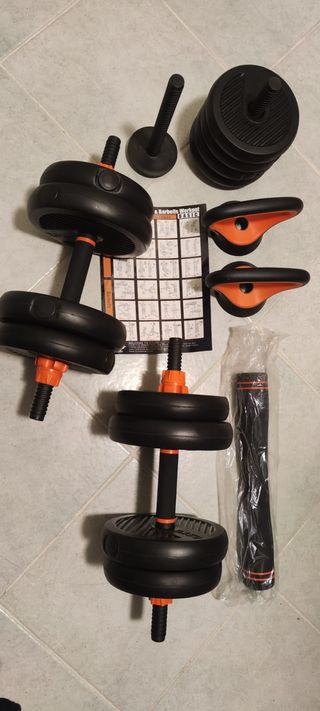 Set kit Manubri Pesi Bilanciere Kettlebell nuovi