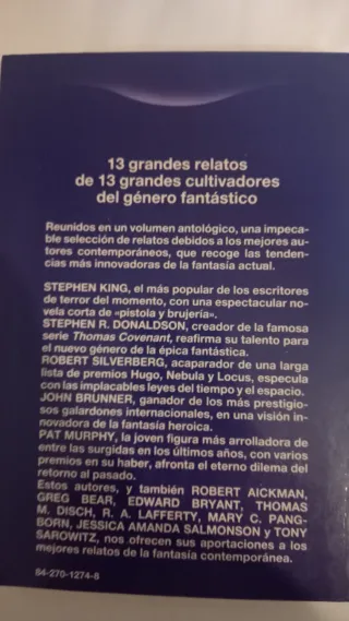 Fantasías. Stephen King y otros. SIN LEER. NUEVO