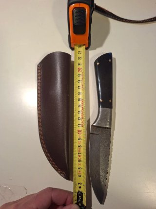 Herramienta artesanal acero carbono damasquinado