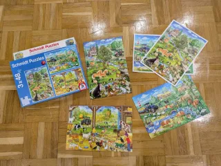 Puzzles Schmidt 3x48 piezas granja