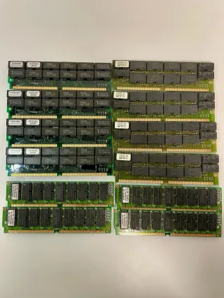 Lote 12 Memorias RAM SIMM 72 Pines