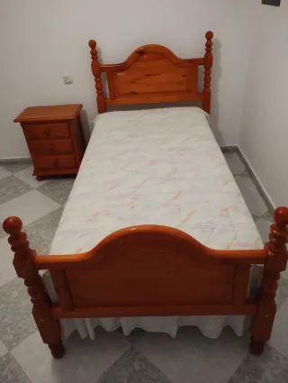 Dormitorio individual madera