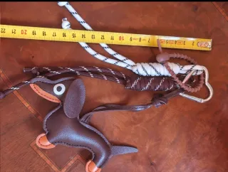 Llavero Dackel Piel Marrón