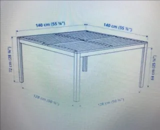 Conjunto Mesa de teca grande con 4 sillones