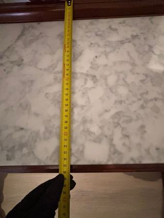 Mesilla de noche madera y mármol antigua