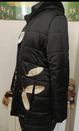 Abrigo Desigual Negro Talla 42