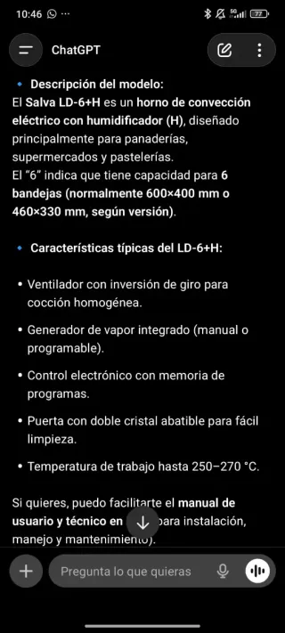 Horno de convección Salva doble