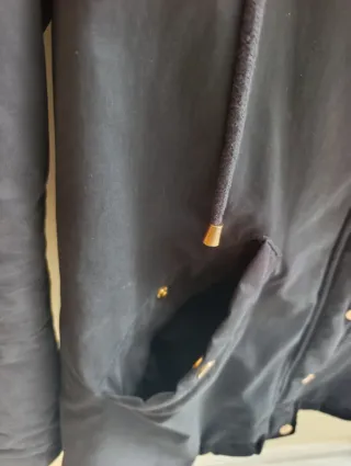 Abrigo Lefties Mujer Talla M Negro