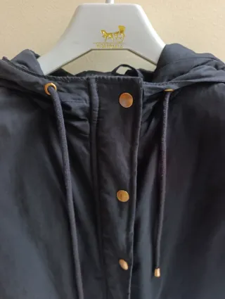 Abrigo Lefties Mujer Talla M Negro