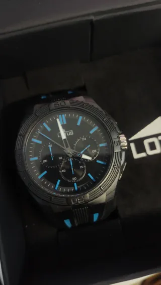 Reloj Lotus Hombre Negro y Azul