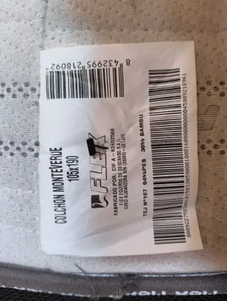 Colchón individual + somier con patas