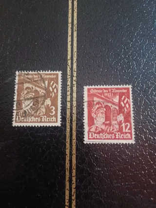 Francobolli Reich Germania 2 pezzi