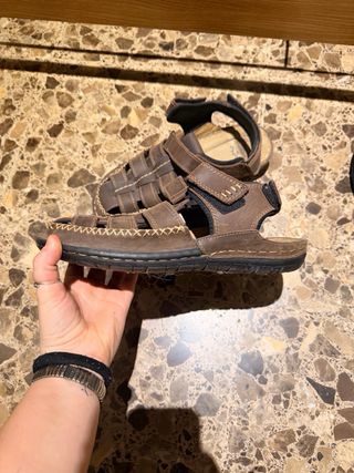 Sandalias de piel tipo pikolinos Marrón Talla 43