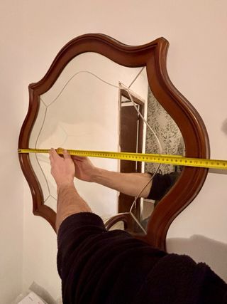 Espejo antiguo madera y cristal