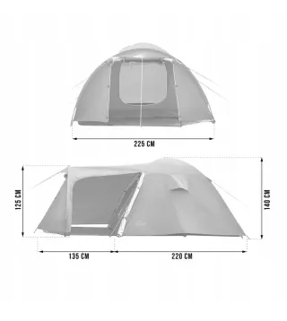 Tienda campaña familiar 4 personas