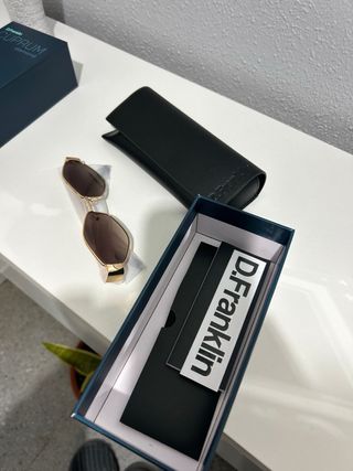 Gafas de sol Franklin doradas y marrones