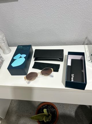 Gafas de sol Franklin doradas y marrones