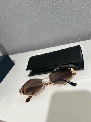 Gafas de sol Franklin doradas y marrones