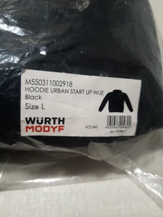 Sudadera Wurth Modyf Negra Talla L